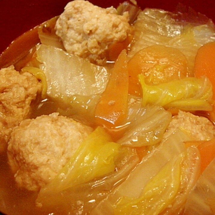 鶏つくねと白菜のうま煮